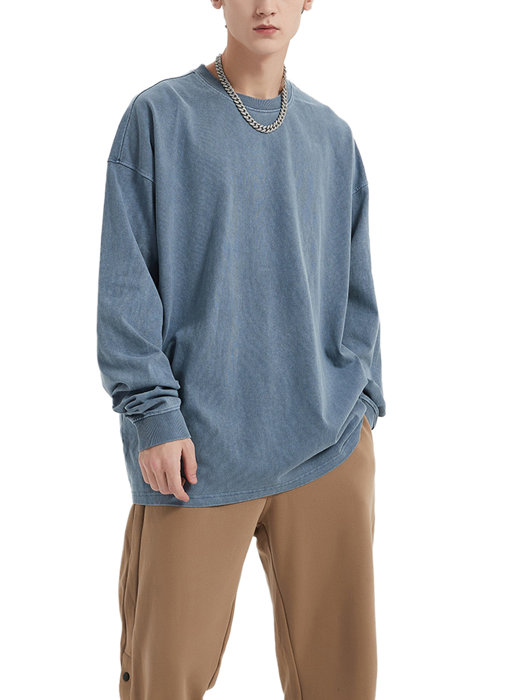 Enzyme Washed Long Sleeve T-Shirt – Custom Basics | Tapstitch-6